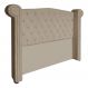 Cabeceira Sienna Solteiro Luxo Suede Cappuccino