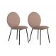 Conjunto com 2 Cadeiras Lollipop Marrom e Preto