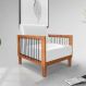 Poltrona Sala de Estar Pés Madeira Maciça Corda Náutica Preta 75cm Manila PU Branco G63 - Gran Belo