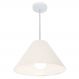 Pendente Cone Md-4078 Cúpula em Tecido 25-40x15cm Branco - Bivolt