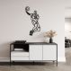 Quadro Escultura Jogador de Basquete K 100x40 Preto