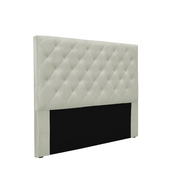 Cabeceira Queen Tânia Veludo Prata