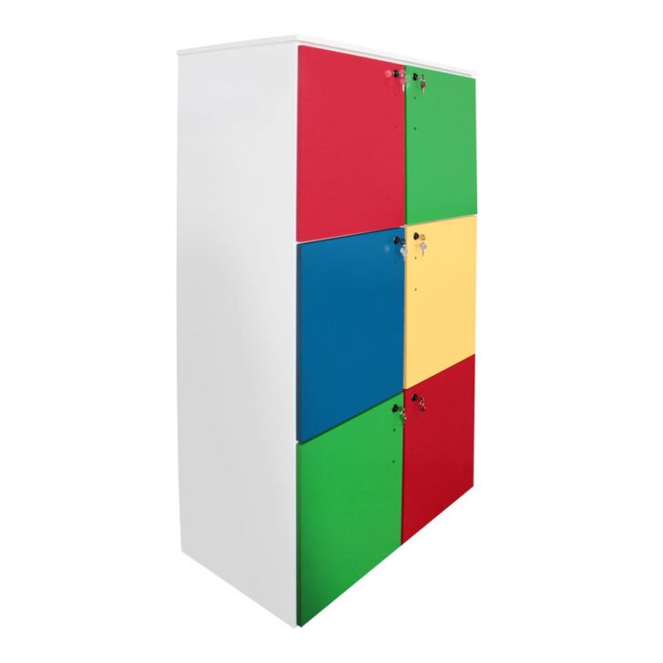 Armário Escolar Carlu 6 Portas Colorido