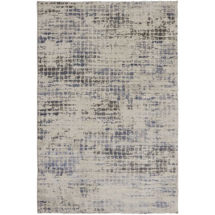 Tapete Rimma Square Retangular Veludo (200x300) Cinza