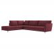 Sofá de Canto Chaise Esquerdo 287 cm Olívia Suede Bordô G52 - Gran Belo