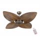 Ventilador de Teto Kovalski Bronze Office 4 Pás Rádica Imbuia 220V com Controle