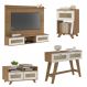 Painel 72 Pol Aparador 2 Mesas TR4 Cinamomo Off White ARLY