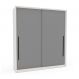 Guarda-Roupa Casal Valência 2 Portas 2 Gavetas Branco e Cinza