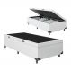 Baú Box Solteiro - 44x88x188cm - Couro Branco