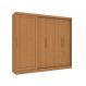 Guarda-Roupa Casal Molina sem Pés 5 Portas 4 Gavetas Canela