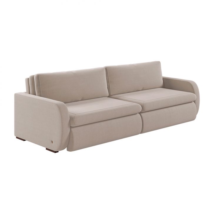 Sofá 4 Lugares Retrátil E Recinável Sunset Linho Cru 260 Cm