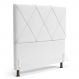 Cabeceira Cama Box Casal Queen Size Mel 160cm com Frame Sintético Branco - Desk Design