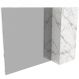 Espelheira para Banheiro 80 cm com 1 Porta Marina Mármore Branco