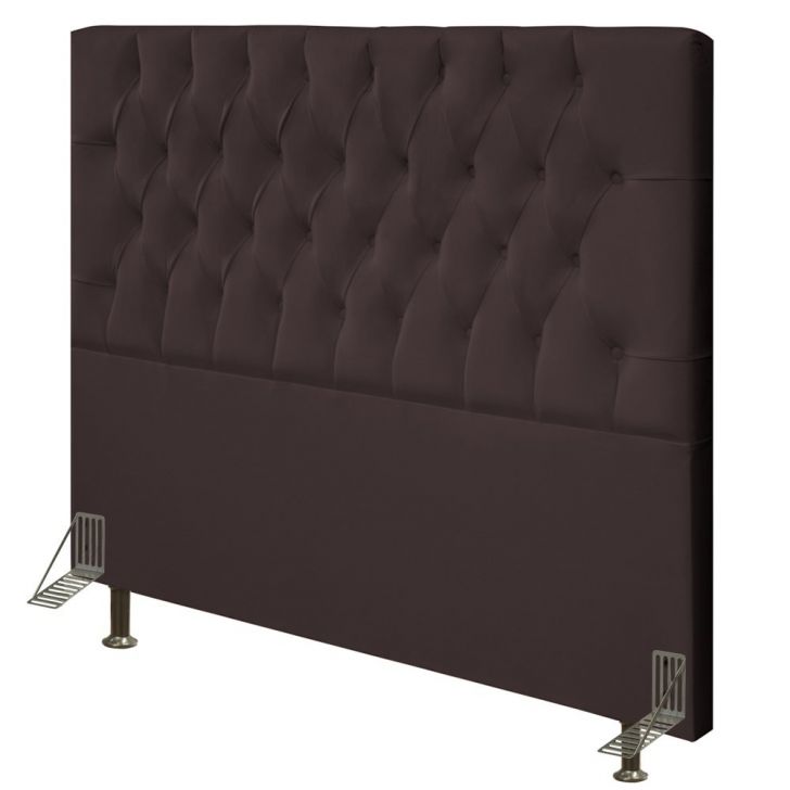 Cabeceira Cama Box Casal Queen 160cm Diamante D10 Corano Marrom - Mpozenato