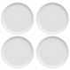 Kit 4 Pratos de Sobremesa Porcelana Branca Redondos 18,5cm Bold Germer Hotel Bar Restaurante