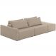 Sofá Ilha Modular Para Sala 252cm com Puff Dublin K01 Linho Bege - Lyam Decor