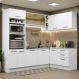 Cozinha Completa de Canto Madesa Agata 399001 com Armário e Balcão (Sem Tampo e Pia) - Branco
