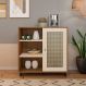 Aparador Buffet Charlotte 1 Porta Cinamomo/Off White