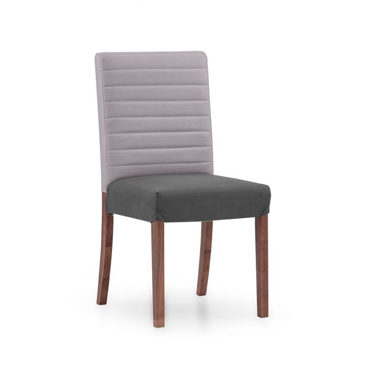 Cadeira Bailey Poliéster Chumbo Esverdeado e Bege