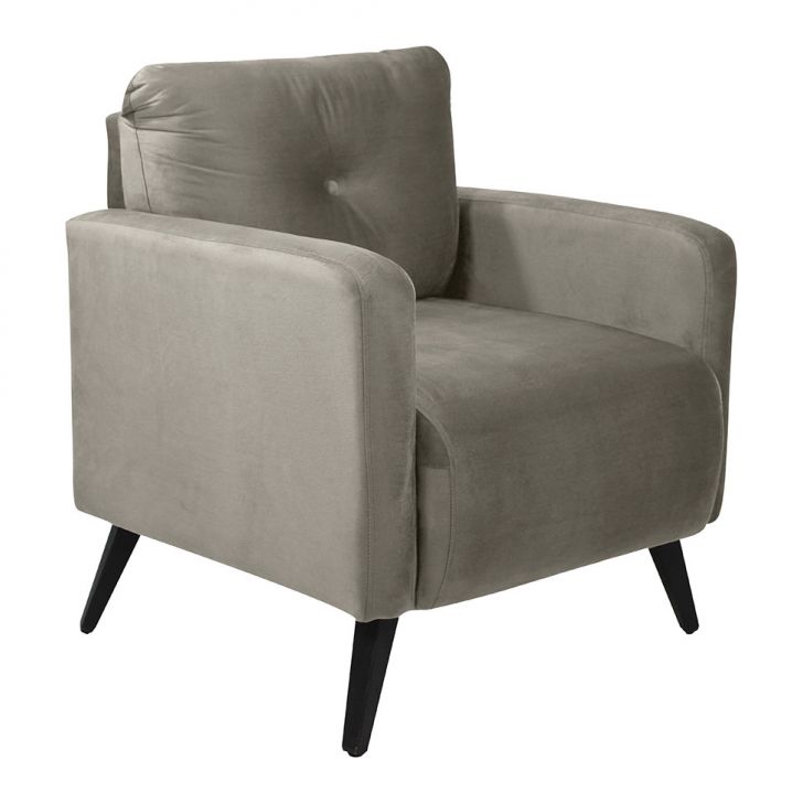 Poltrona Bahamas Veludo Capuccino