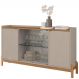 Balcao Buffet 50528 Porta De Vidro 168cm Off White Cedro DCASA