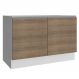 Balcão Gabinete de Pia Armário de Cozinha 100% MDF 120 cm 2 Portas Branco/Rustic Acordes Madesa
