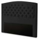 Cabeceira Queen Geovana 160 CM Suede Preto - D A Decor