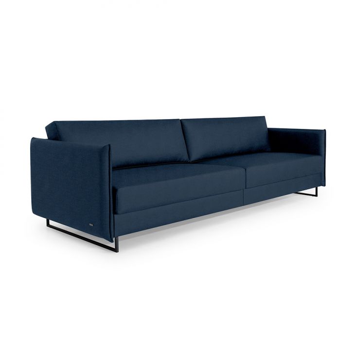 Sofá 3 Lugares Enrico Linho Azul 180 Cm