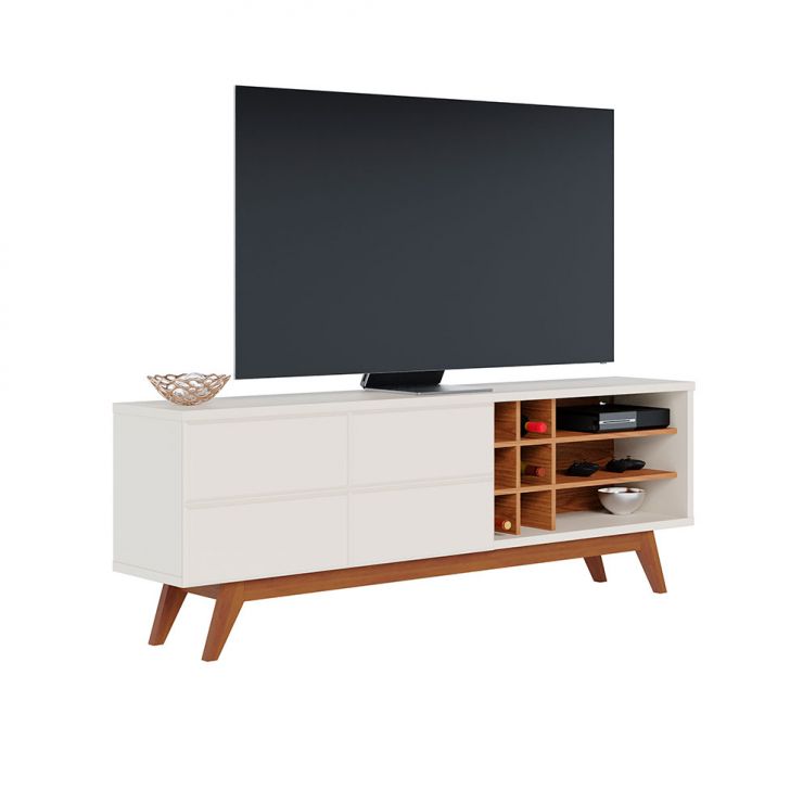 Rack Noronha Off White e Freijó 180 cm