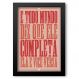 Quadro Decorativo Frase de Música 03-34x49Cm