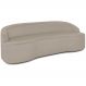 Sofá 5 Lugares Curvo Sala de Estar Living Lótus D02 Corino Bege 300 cm C-26 - Lyam