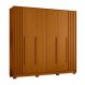 Guarda Roupa Deville 237cm 6 Portas 4 Gavetas c/ Pés Cinamomo