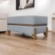 Puff Recamier Para Sala Quarto Cama Queen 150 Cm Kodama Boucle Cinza
