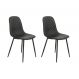 Conjunto com 2 Cadeiras Sina Preto