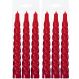 Kit 6 Vela Espiral Natalina Decoração Vermelha Torcida 20cm