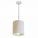 Pendente Cilíndrico Md-4200 Cúpula em Tecido 14x15cm Linho Bege - Bivolt