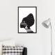 Quadro Cultura Africana Mulher Negra 86x60 Caixa Preto
