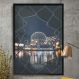 Quadro Decorativo Aramado e Arquitetura Moderna-34x49Cm