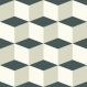 Adesivo De Azulejo Haus For Fun Geométrico Cubos Cinza Preto 15X15