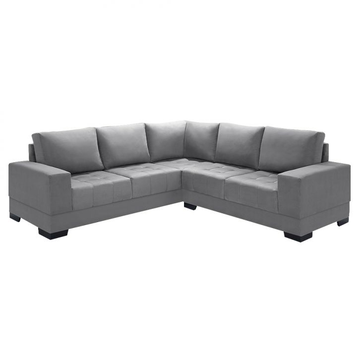 Image of Sofá De Canto 4 Lugares Patrícia Suede Cinza PLA-IM730UP40PGDMOB