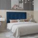 Cabeceira Casal 1,95m Berlim Suede Azul Marinho Dal Poz Estofados