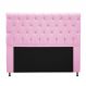 Cabeceira Estofada Cristal 195 cm King Size Com Strass Suede Rosa Bebê - Amarena Móveis