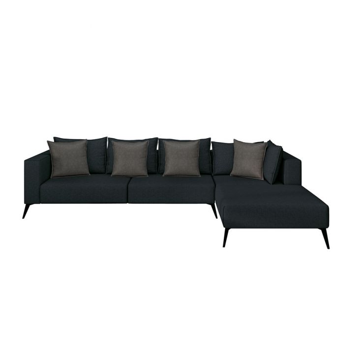 Image of Sofá 5 Lugares Doha Com Chaise Direito Poliéster Petróleo PLA-MO895UP40HEDMOB