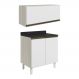 Armario Aereo E Balcao MDF 80cm Kali Bianco Toq Branco Uv Nicioli