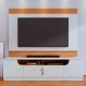 Rack com Painel para TV até 75 Polegadas Santorini 4 Portas Off White e Freijó