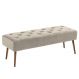 Banco | Banqueta estofado Rubi 1,20m Suede Bege - Inova Decor