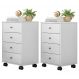 Kit Com 02 Mesa De Cabeceira Presence 9070 Branco Demobile