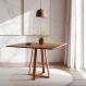 Mesa de Jantar Mônaco Quadrada Cobre e Imbuia 110 cm