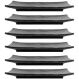 Jogo de 6 Pratos de Sushi Melamina Retangulares 20x14cm Preto Gourmet Mix Travessas para Servir