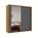 Image of Guarda-Roupa Casal com Espelho Imperium 100% MDF 2 Portas 6 Gavetas Freijó e Titânio MO895CL40YTRMOB